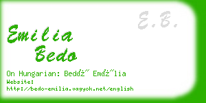 emilia bedo business card
